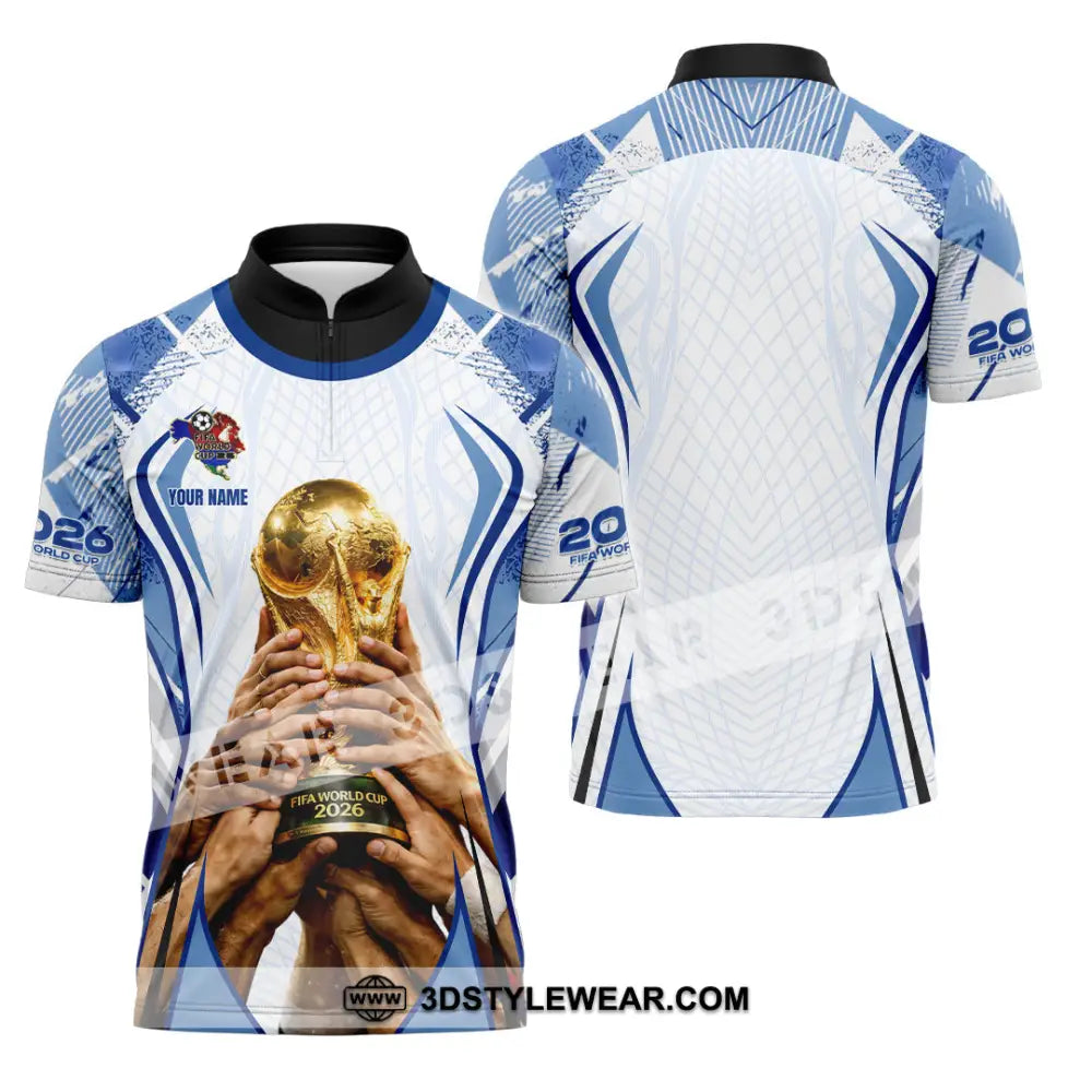 Unisex Shirt - Custom 2026 World Cup 3D Shirt Zipper Polo Shirt / S T-shirt