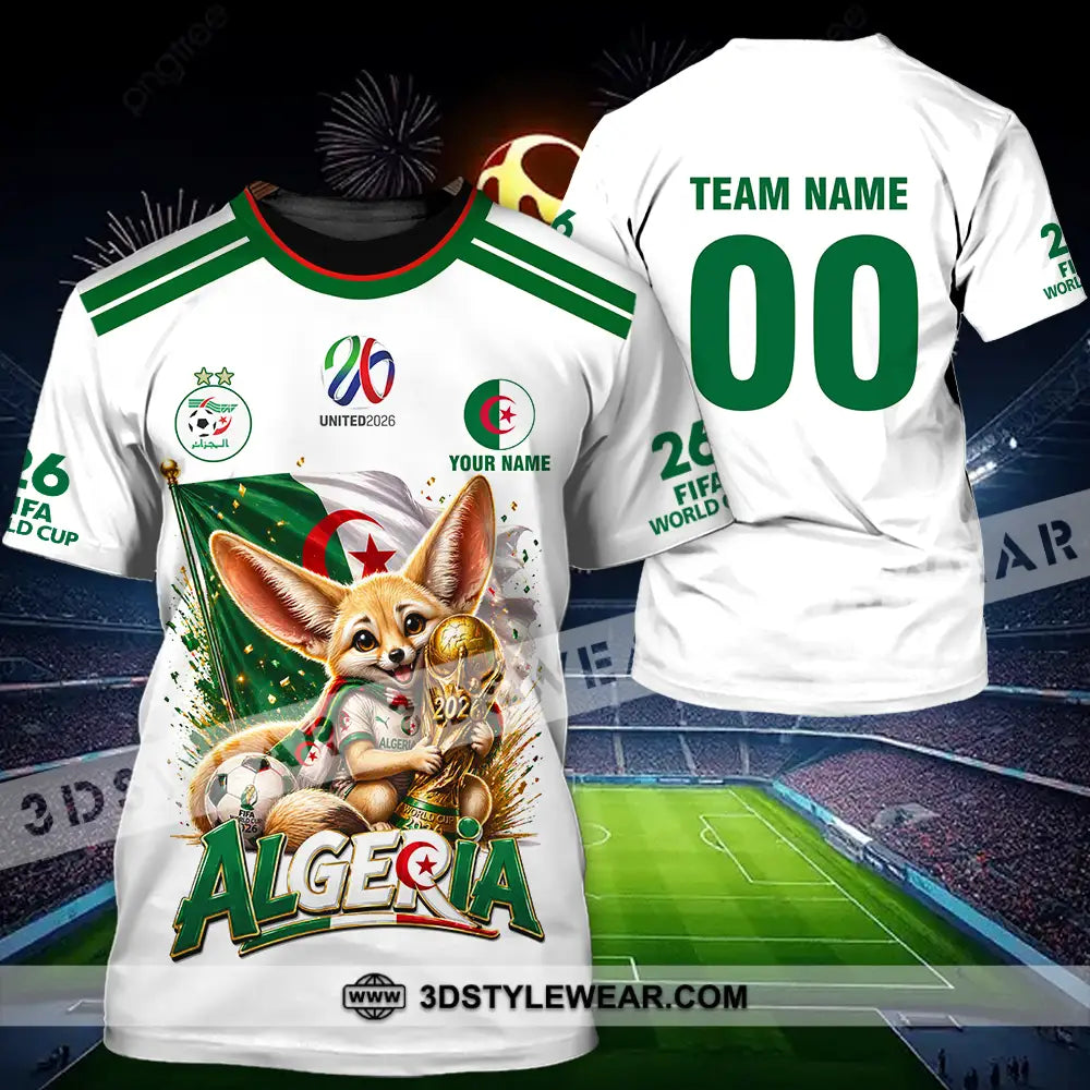 Unisex Shirt - Custom Algeria World Cup 2026 3D Shirt - T-shirt