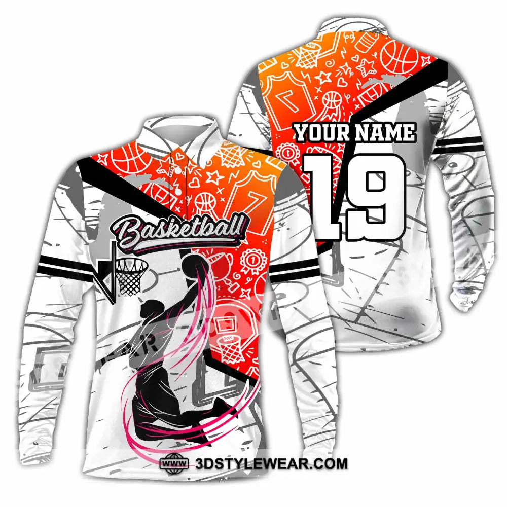 Unisex Shirt - Custom Basketball Shirt - Long Sleeve Polo / S - T-shirt