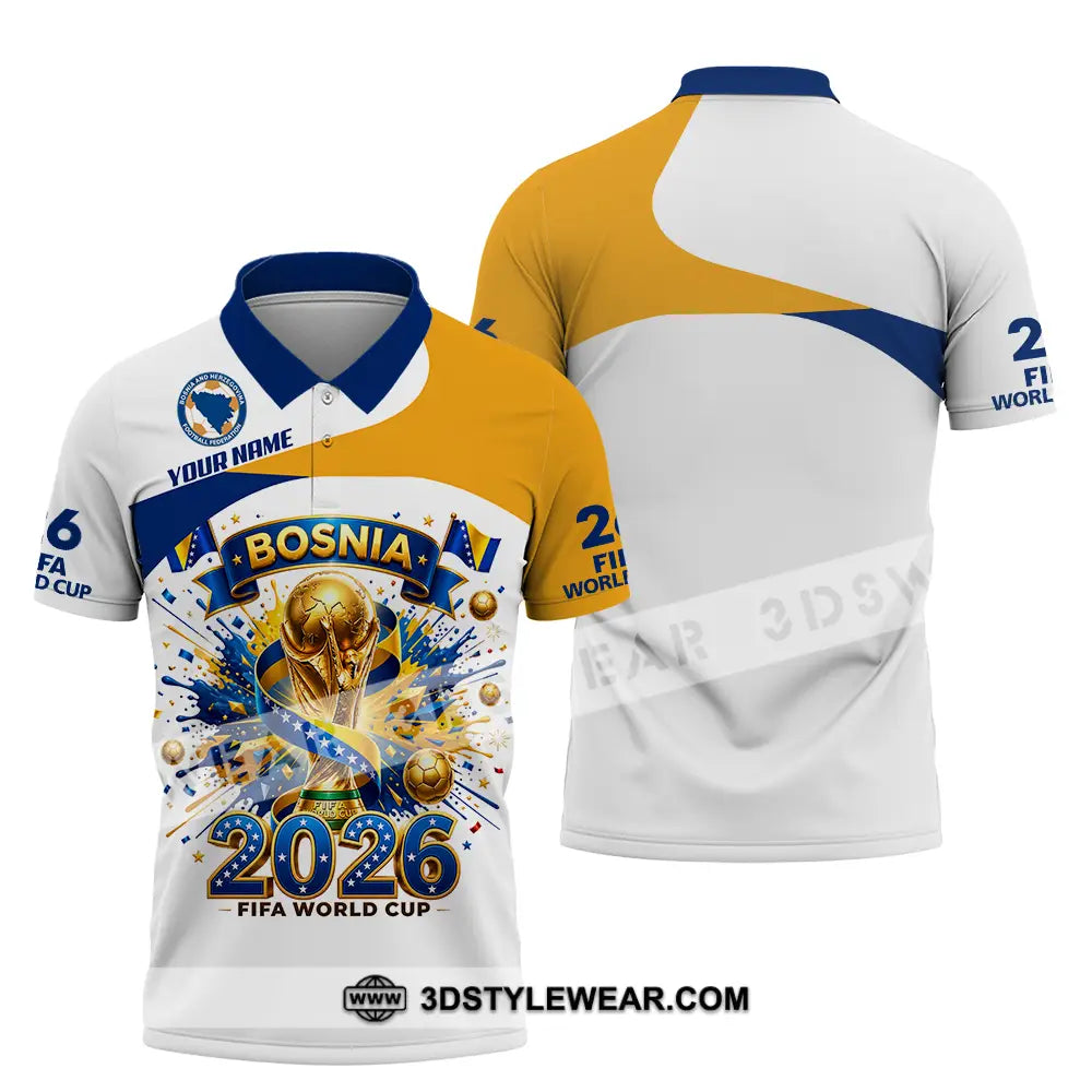 Unisex Shirt - Custom Bosnia World Cup 2026 3D Shirt - Polo Shirt / S - T-shirt
