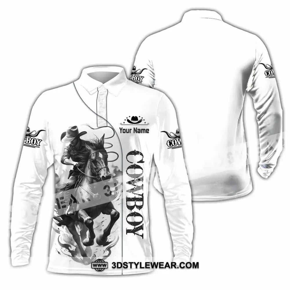 Unisex Shirt - Custom Cowboy Shirt - Long Sleeve Polo / S - T-shirt
