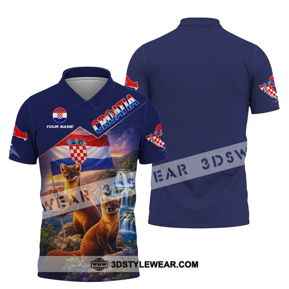 Unisex Shirt - Custom Croatia 3D Shirt Polo Shirt / S T-shirt