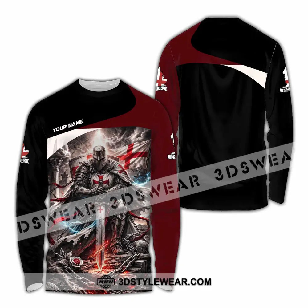Unisex Shirt - Custom England Shirt - Long Sleeve Shirt / S - T-shirt