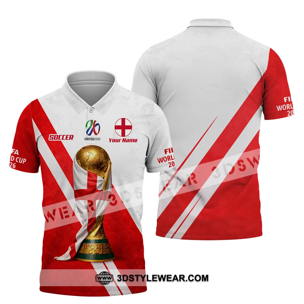 Unisex Shirt - Custom England World Cup 2026 3D Shirt - Polo Shirt / S - T-shirt