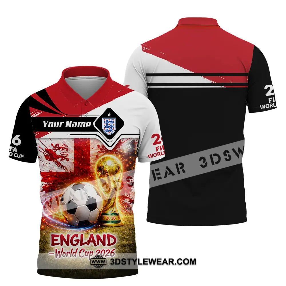 Unisex Shirt - Custom England World Cup 2026 3D Shirt - Polo Shirt / S - T-shirt