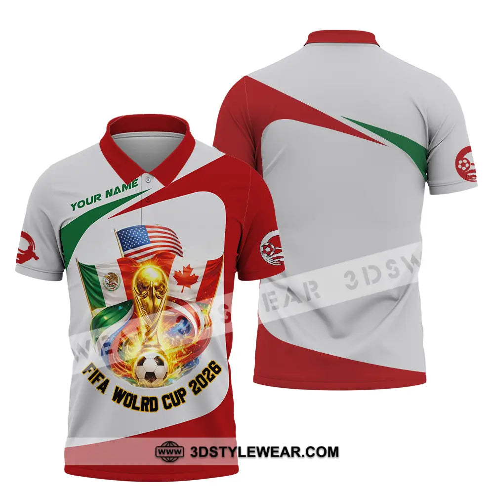 Unisex Shirt - Custom FIFA World Cup 2026 3D Shirt Polo Shirt / S T-shirt