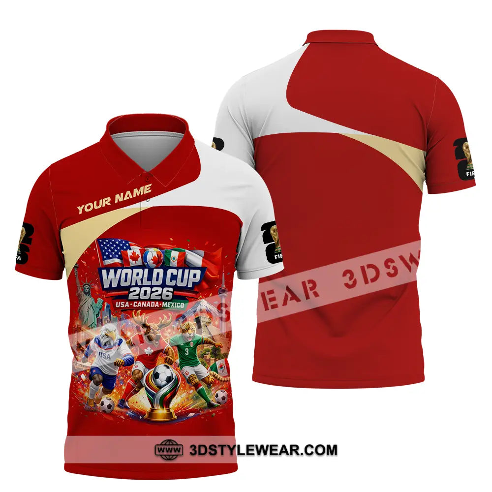 Unisex Shirt - Custom FIFA World Cup 2026 3D Shirt Polo Shirt / S T-shirt