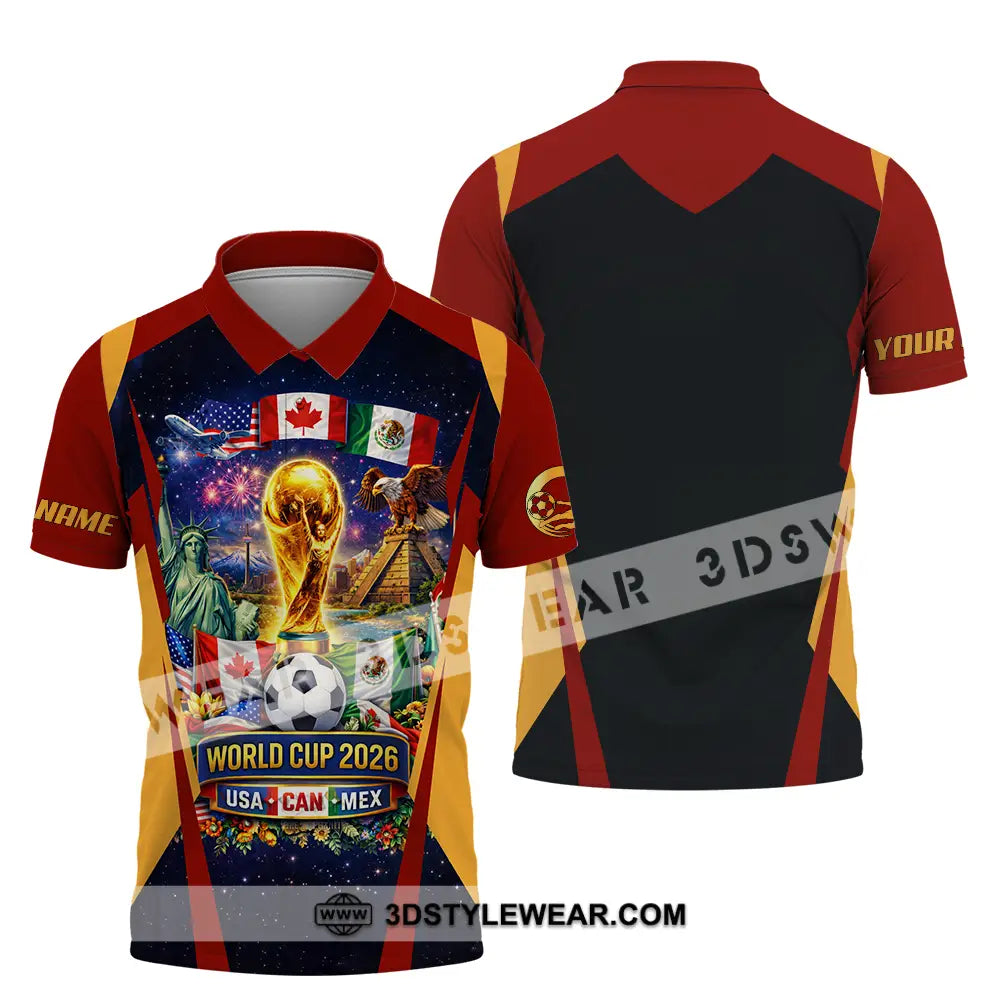 Unisex Shirt - Custom FIFA World Cup 2026 3D Shirt Polo Shirt / S T-shirt