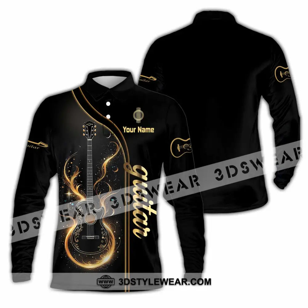 Unisex Shirt - Custom Guitar Shirt - Long Sleeve Polo / S - T-shirt