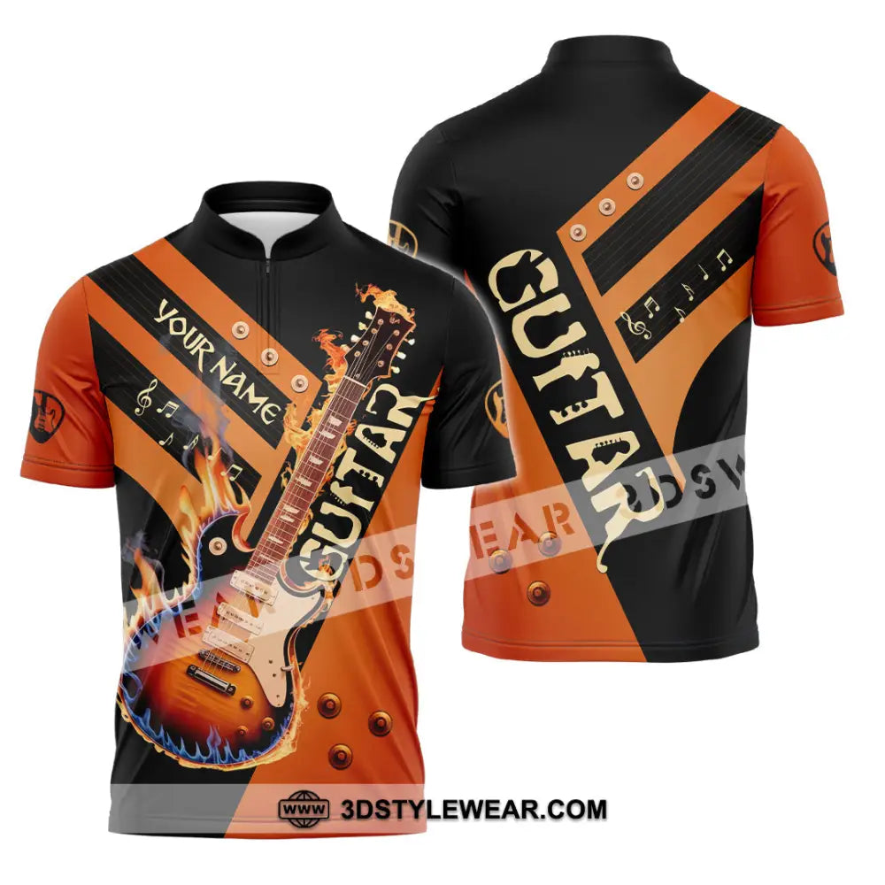 Unisex Shirt - Custom Guitar Shirt - Zipper Polo Shirt / S - T-shirt