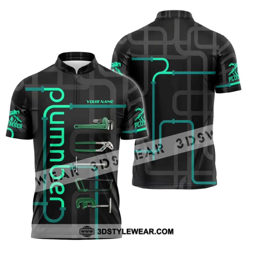 Unisex Shirt - Custom Plumber Shirt - Zipper Polo Shirt / S - T-shirt