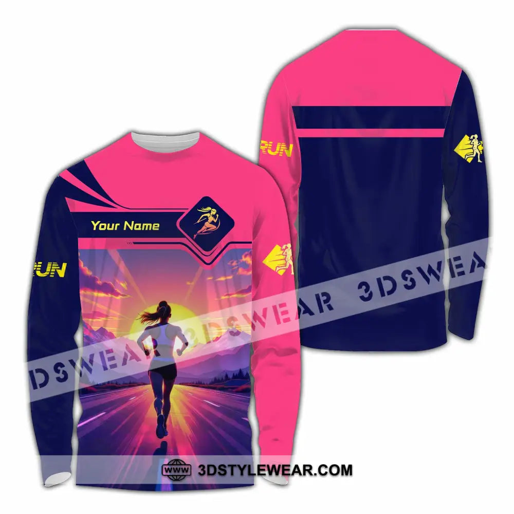 Unisex Shirt - Custom Running 3D Shirt - Long Sleeve Shirt / S - T-shirt