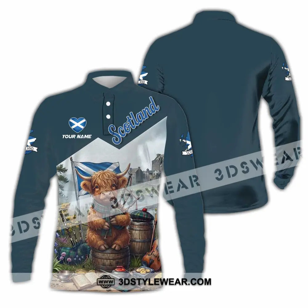Unisex Shirt - Custom Scotland Shirt - Long Sleeve Polo / S - T-shirt