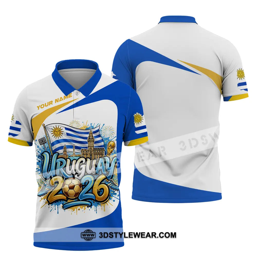 Unisex Shirt - Custom Uruguay World Cup 2026 3D Shirt Polo Shirt / S T-shirt