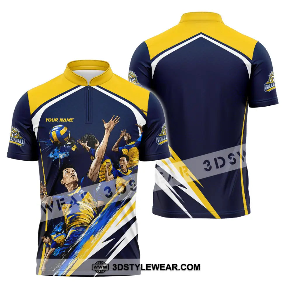 Unisex Shirt - Custom Volleyball Shirt - Zipper Polo Shirt / S - T-shirt