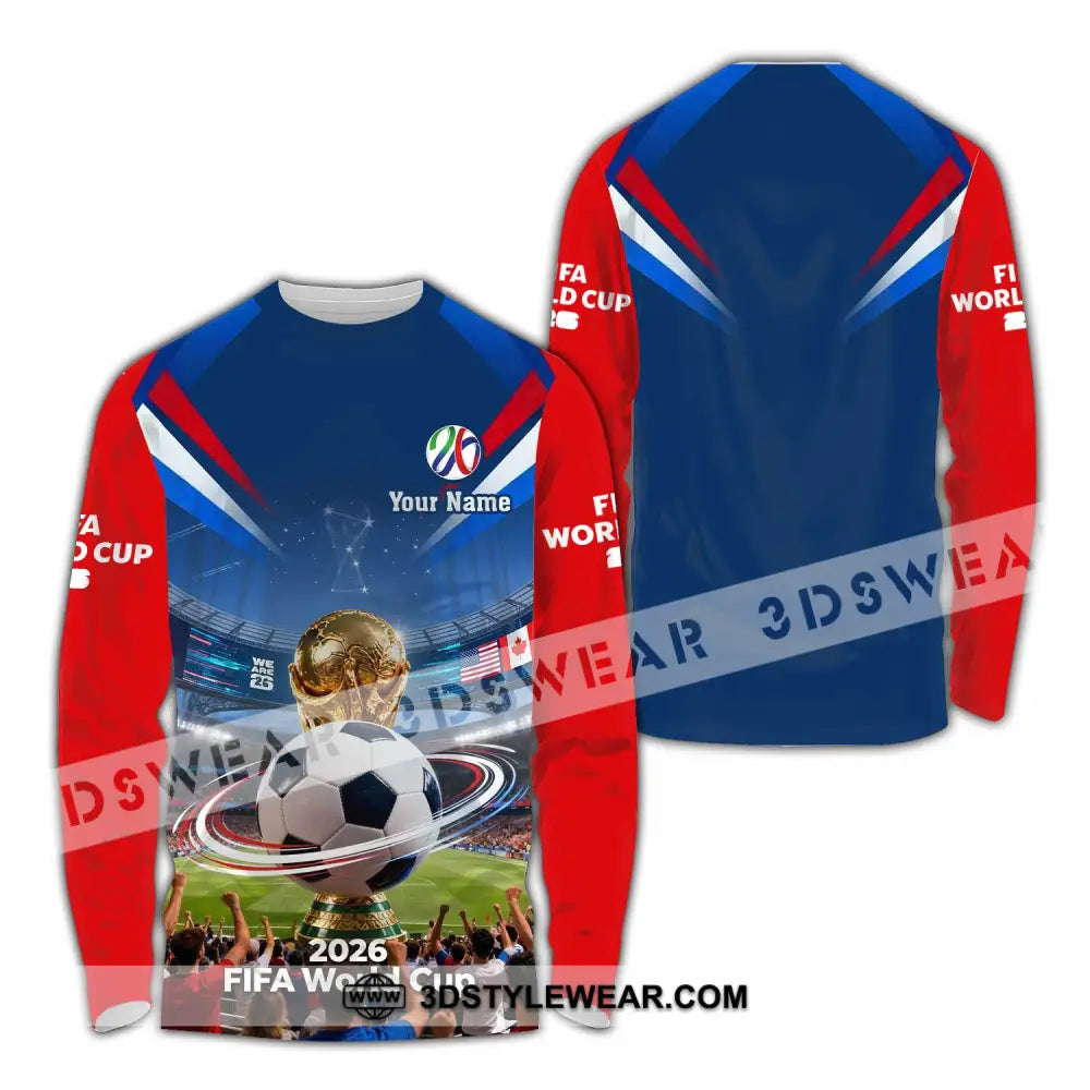 Unisex Shirt - Custom World Cup 2026 3D Shirt Long Sleeve Shirt / S T-shirt