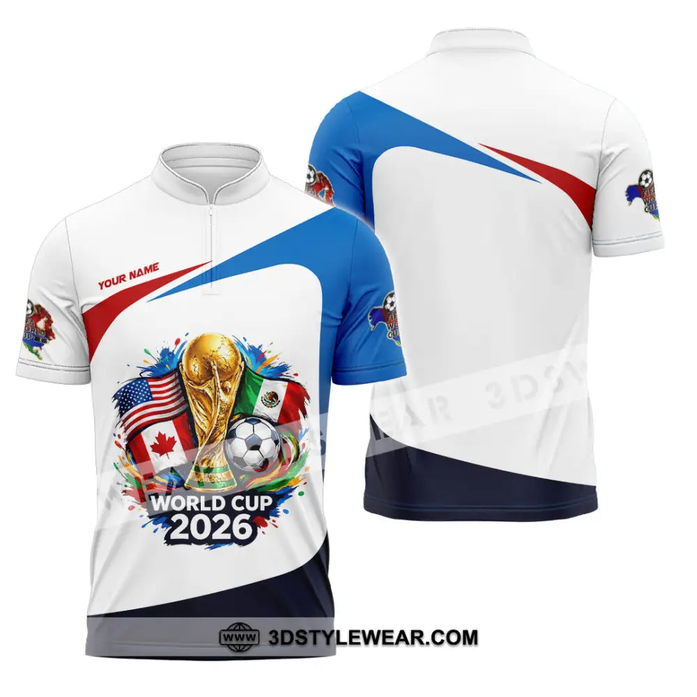 Unisex Shirt - Custom World Cup 2026 3D Shirt - Zipper Polo Shirt / S - T-shirt