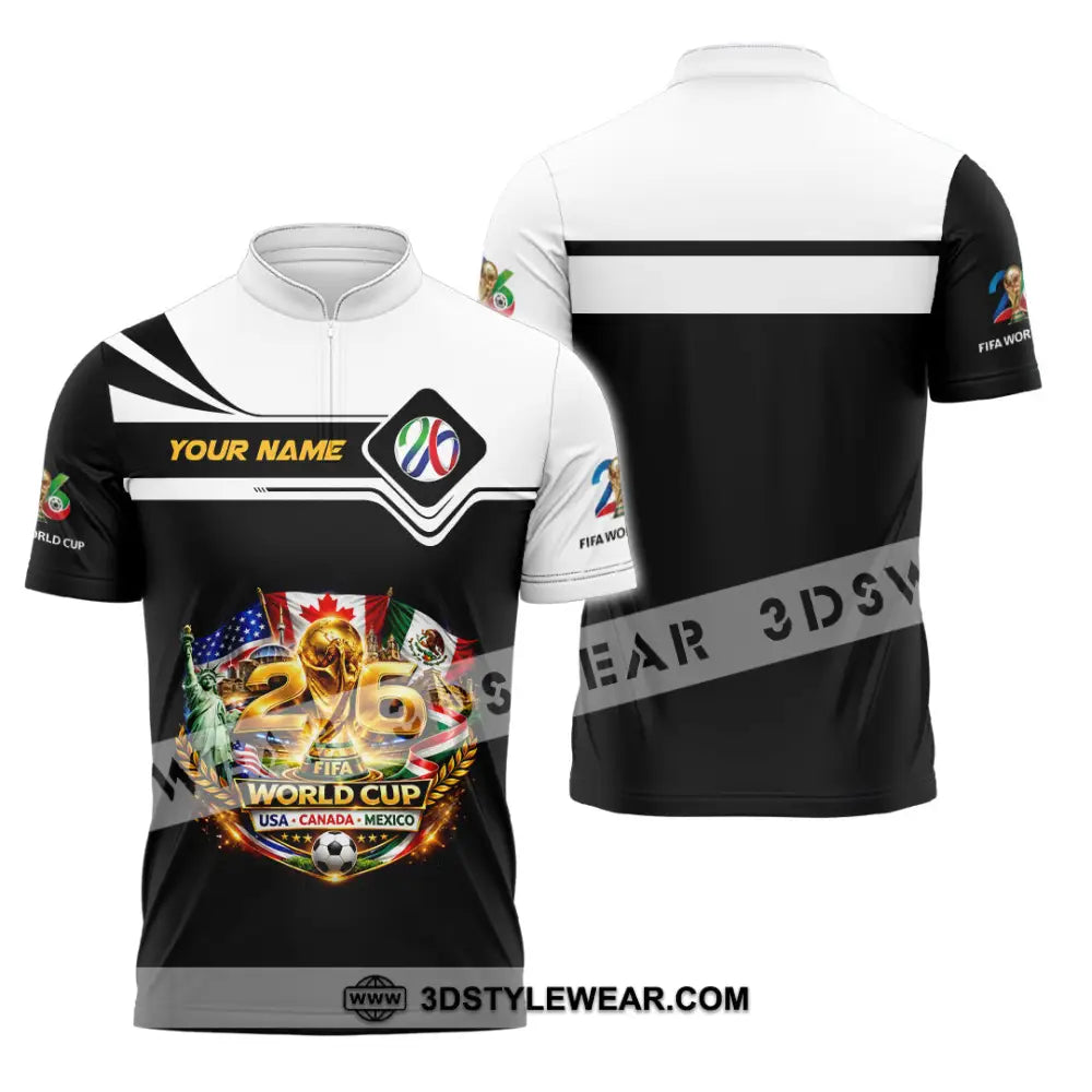 Unisex Shirt - Custom World Cup 2026 3D Shirt - Zipper Polo Shirt / S - T-shirt