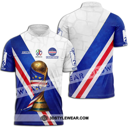Unisex Shirt - Custom World Cup 2026 3D Shirt Zipper Polo Shirt / S T-shirt