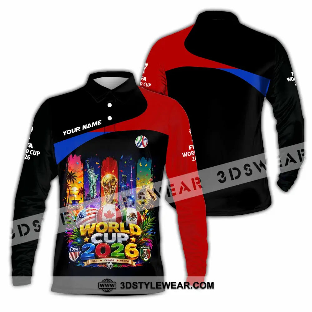 Unisex Shirt - Custom World Cup 2026 Shirt - Long Sleeve Polo / S - T-shirt