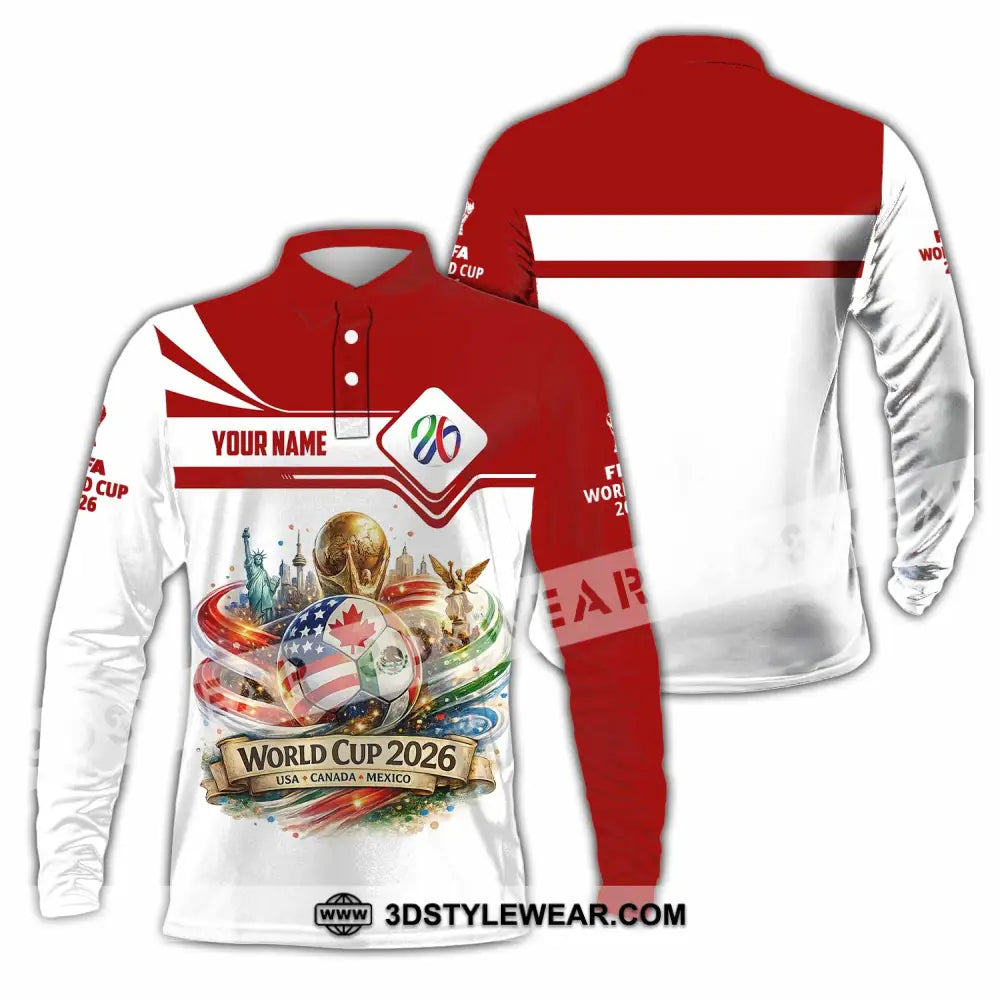 Unisex Shirt - Custom World Cup 2026 Shirt - Long Sleeve Polo / S - T-shirt