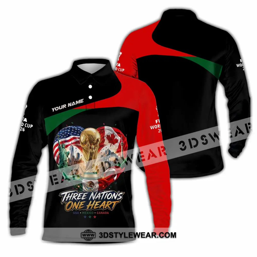 Unisex Shirt - Custom World Cup 2026 Shirt - Long Sleeve Polo / S - T-shirt
