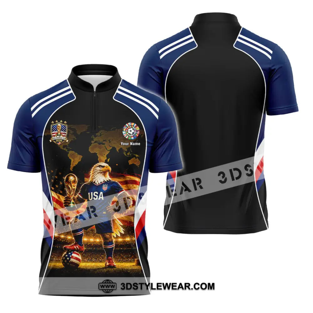 Unisex Shirt - Custom World Cup 2026 Shirt - Zipper Polo Shirt / S - T-shirt
