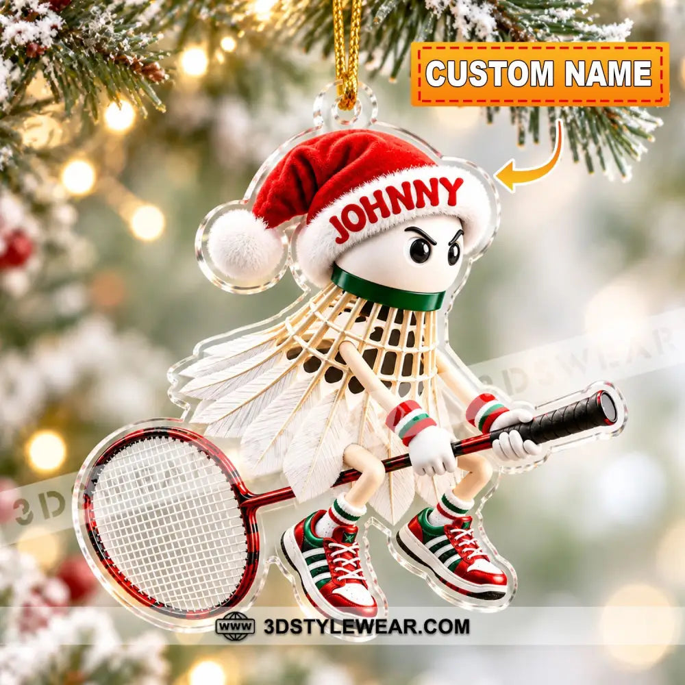 Badminton Home Decor Christmas Ornament Personalized Ornament - 3.54’’ / 1 Ornament - Ornament