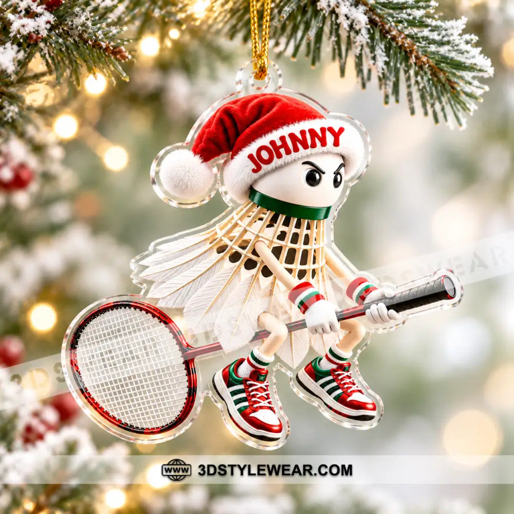 Badminton Home Decor Christmas Ornament Personalized Ornament - Ornament