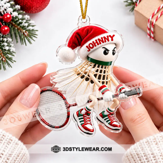 Badminton Home Decor, Christmas Ornament, Personalized Ornament style option 4