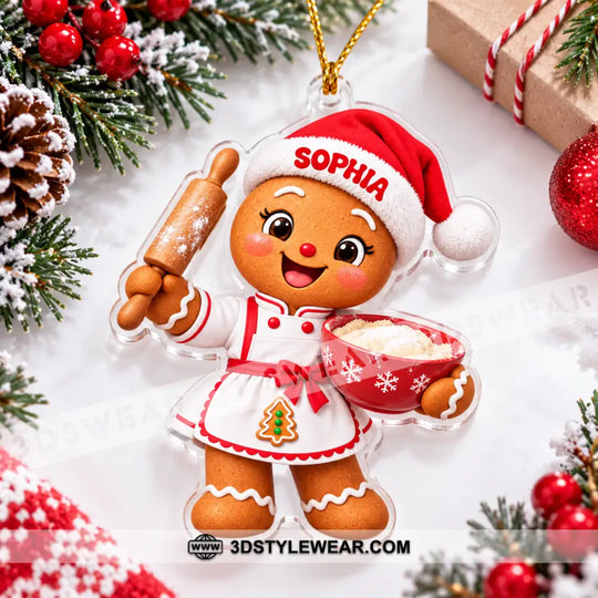 Baker Home Decor, Christmas Ornament, Personalized Ornament style option 4