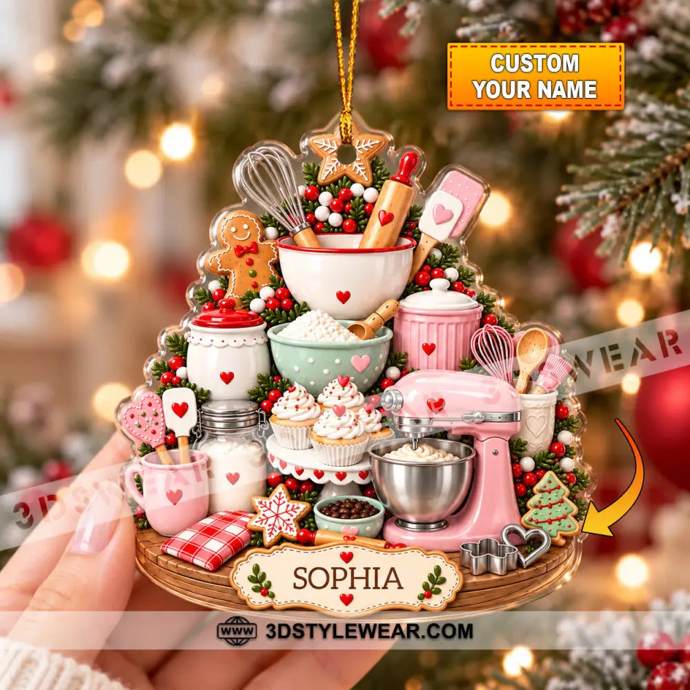 Baker Home Decor Christmas Ornament Personalized Ornament - 3.54’’ / 1 Ornament - Ornament
