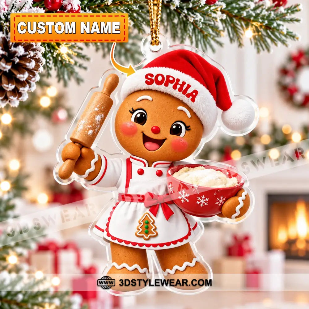 Baker Home Decor Christmas Ornament Personalized Ornament - 3.54’’ / 1 Ornament - Ornament