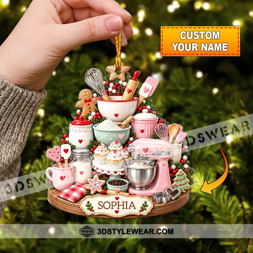 Baker Home Decor Christmas Ornament Personalized Ornament - Ornament