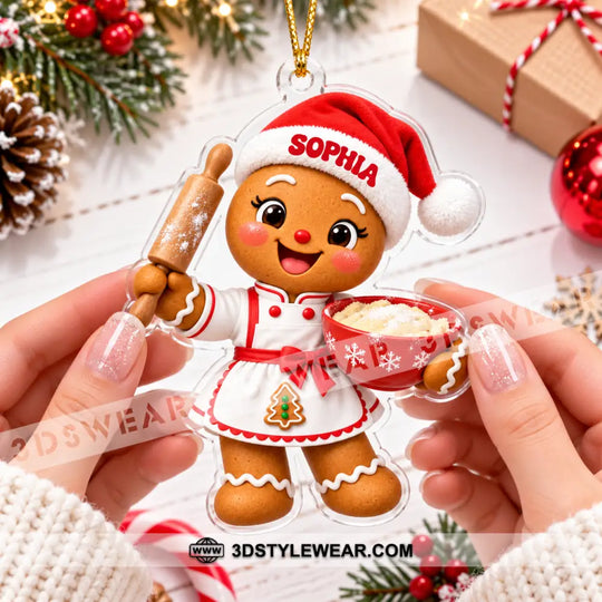 Baker Home Decor, Christmas Ornament, Personalized Ornament style option 3