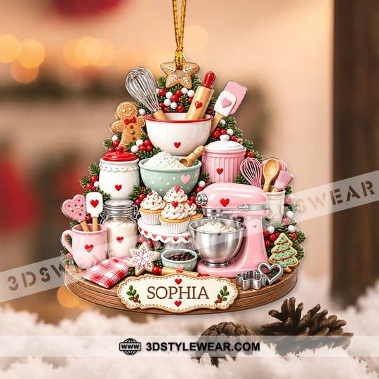 Baker Home Decor, Christmas Ornament, Personalized Ornament style option 3