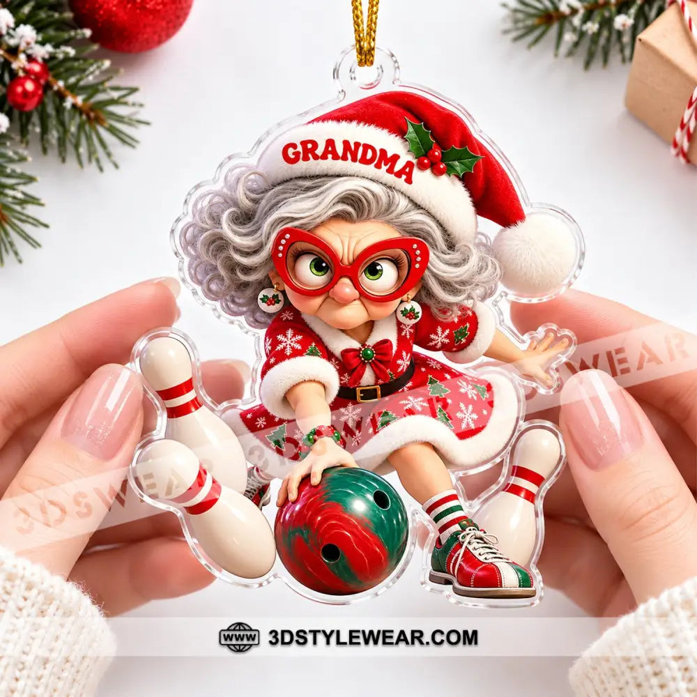 Bowling Grandma Home Decor Christmas Ornament Personalized Ornament - Ornament