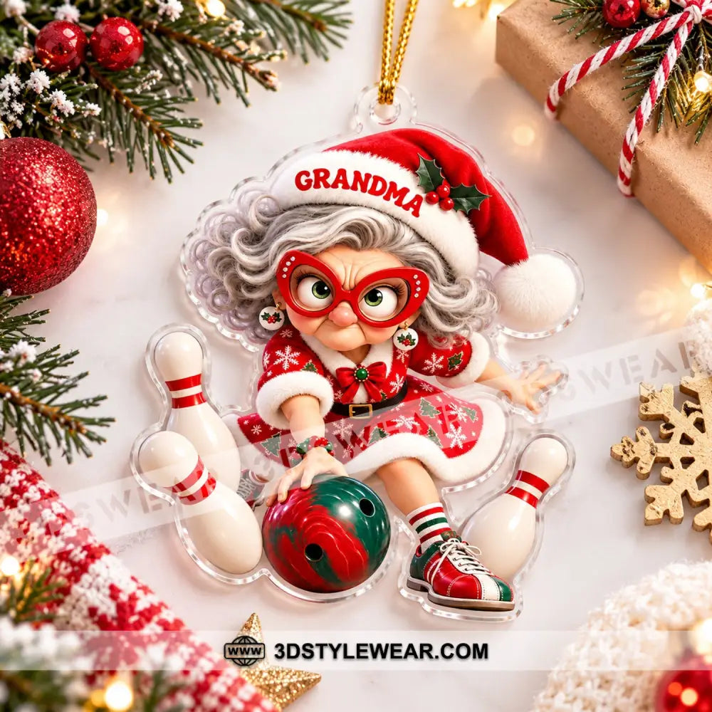 Bowling Grandma Home Decor Christmas Ornament Personalized Ornament - Ornament