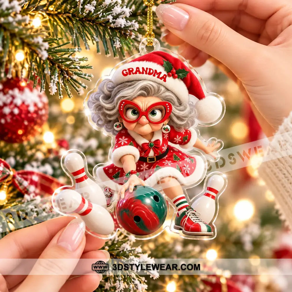 Bowling Grandma Home Decor Christmas Ornament Personalized Ornament - Ornament