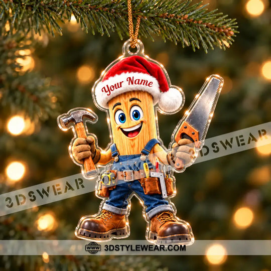 Carpenter Home Decor, Christmas Ornament, Personalized Ornament style option 2