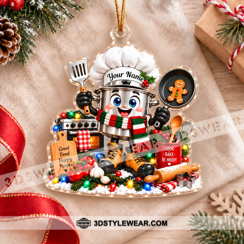 Chef Home Decor Christmas Ornament Personalized Ornament - Ornament