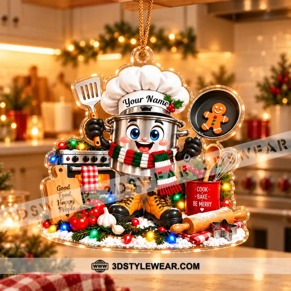 Chef Home Decor Christmas Ornament Personalized Ornament - Ornament