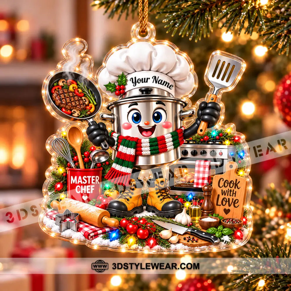 Chef Home Decor Christmas Ornament Personalized Ornament - Ornament