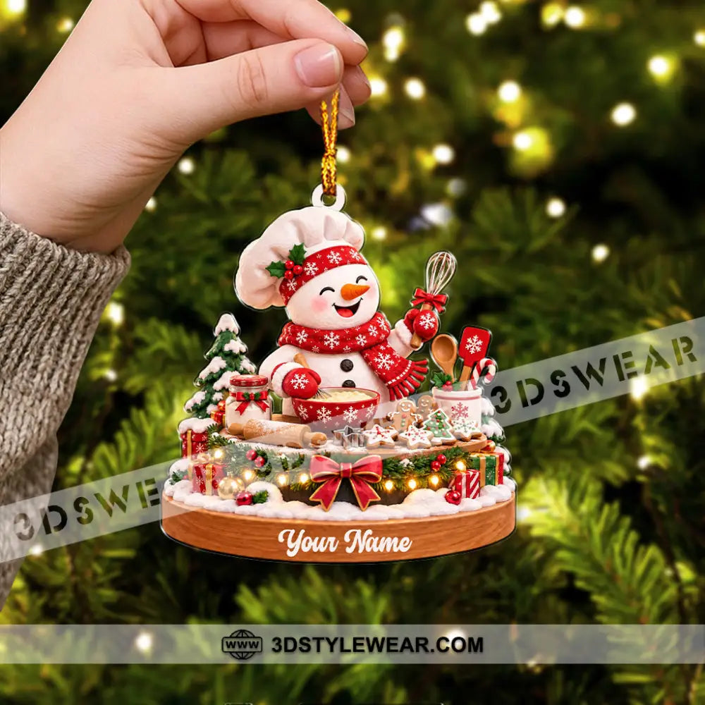 Chef Home Decor Christmas Ornament Personalized Ornament - Ornament