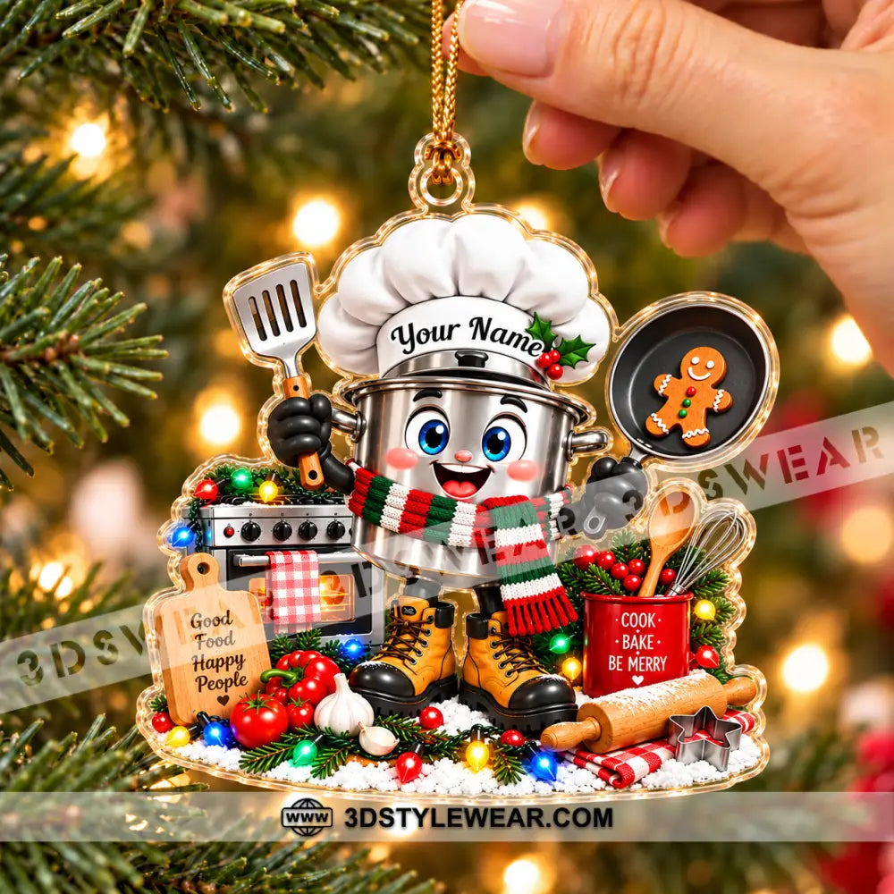 Chef Home Decor Christmas Ornament Personalized Ornament - Ornament