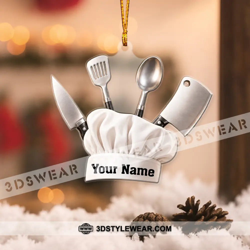 Chef Home Decor Christmas Ornament Personalized Ornament - Ornament