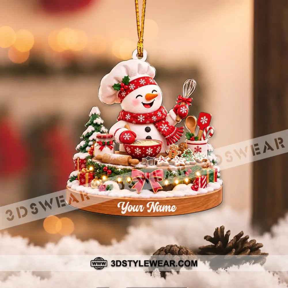 Chef Home Decor Christmas Ornament Personalized Ornament - Ornament