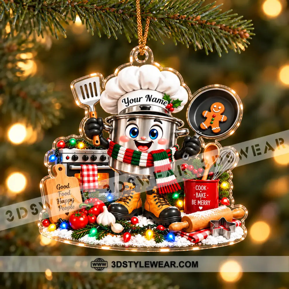 Chef Home Decor Christmas Ornament Personalized Ornament - Ornament