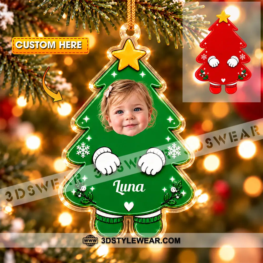 Christmas Tree Baby Home Decor Christmas Ornament Personalized Ornament - 3.54’’ / 1 Ornament - Ornament