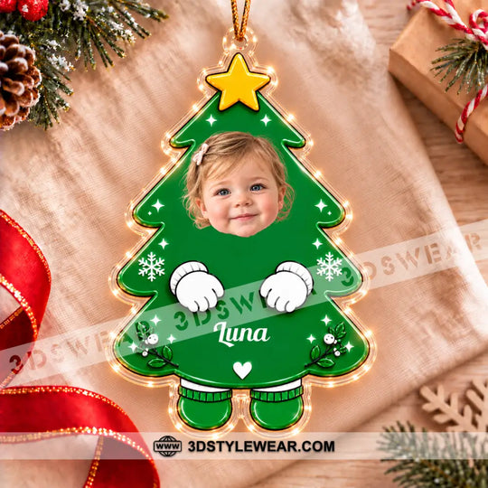 Christmas Tree Baby Home Decor, Christmas Ornament, Personalized Ornament style option 2